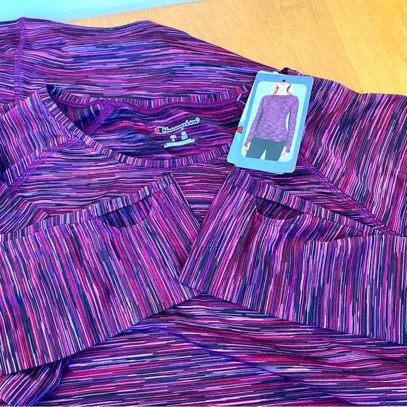 Champion Long Sleeve Activewear Top Size L Mauve Purple & Pink. - Picture 2 of 2